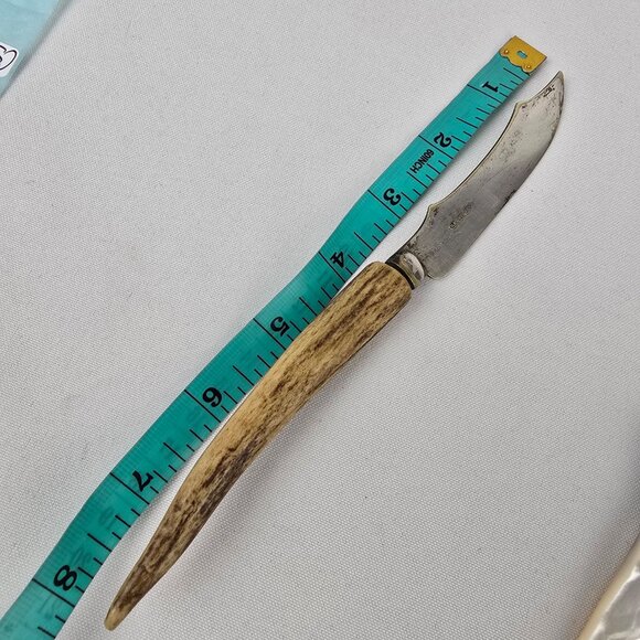 Vintage Horn Handle Abalone Schell Fork & Knife - Picture 16 of 16